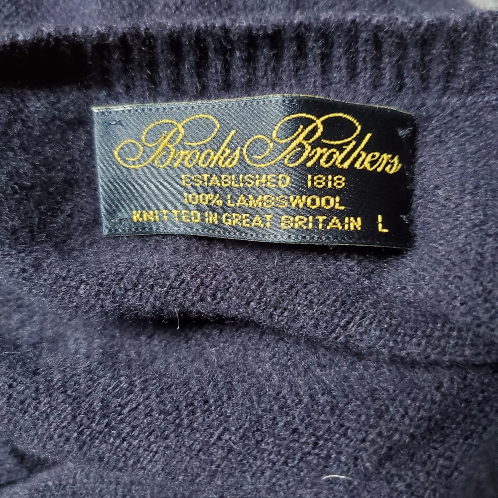 Brooks Brothers Lambswool sweater Large made in Great Britian